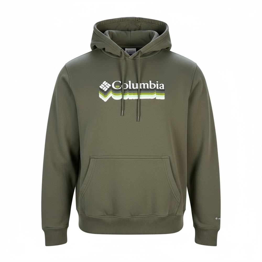 Columbia Men's Trek Graphic Green Pullover Hoodie